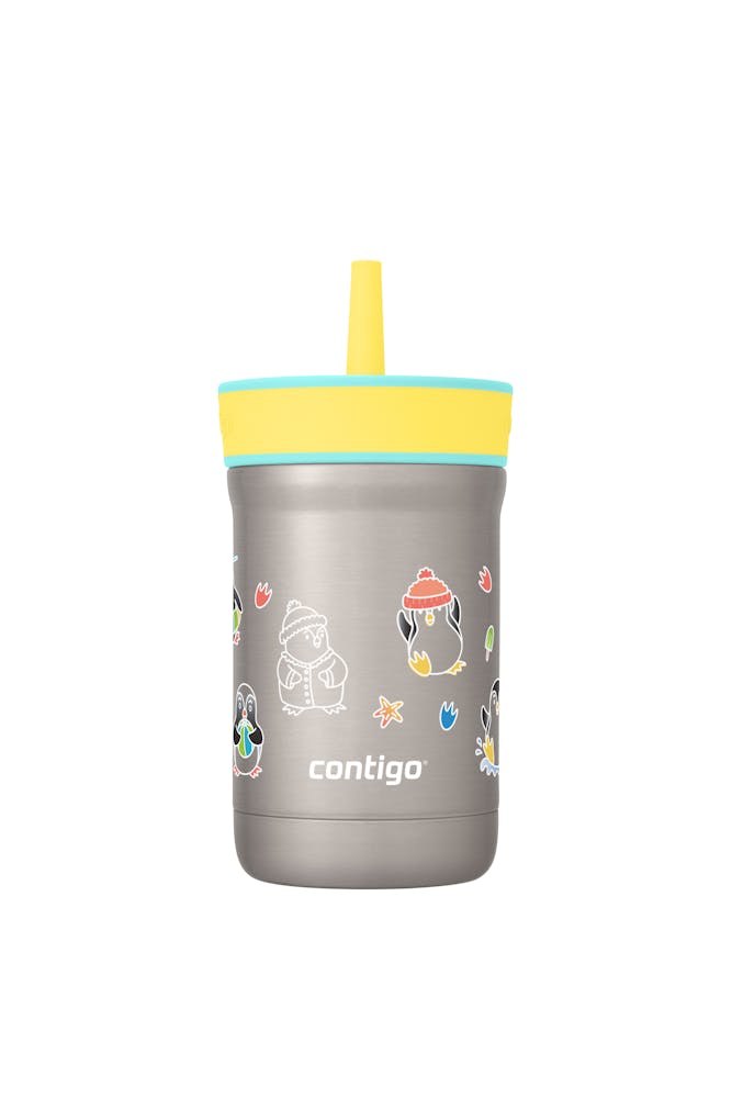 Kids Leighton Spill-Proof Stainless Steel Tumbler with Straw, 12oz J7