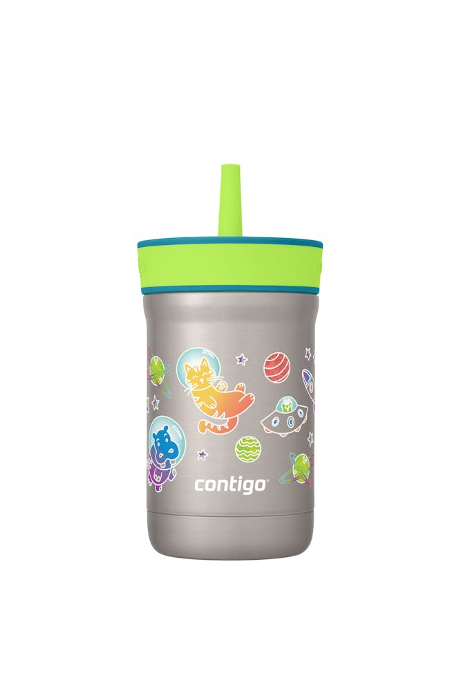 Kids Leighton Spill-Proof Stainless Steel Tumbler with Straw, 12oz J7