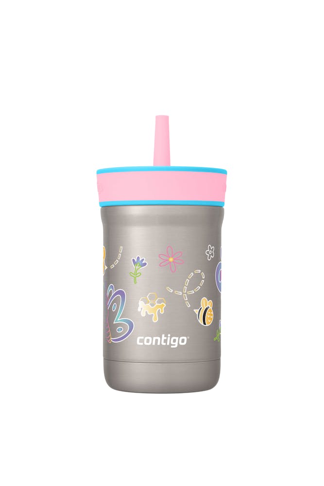 Kids Leighton Spill-Proof Stainless Steel Tumbler with Straw, 12oz J7